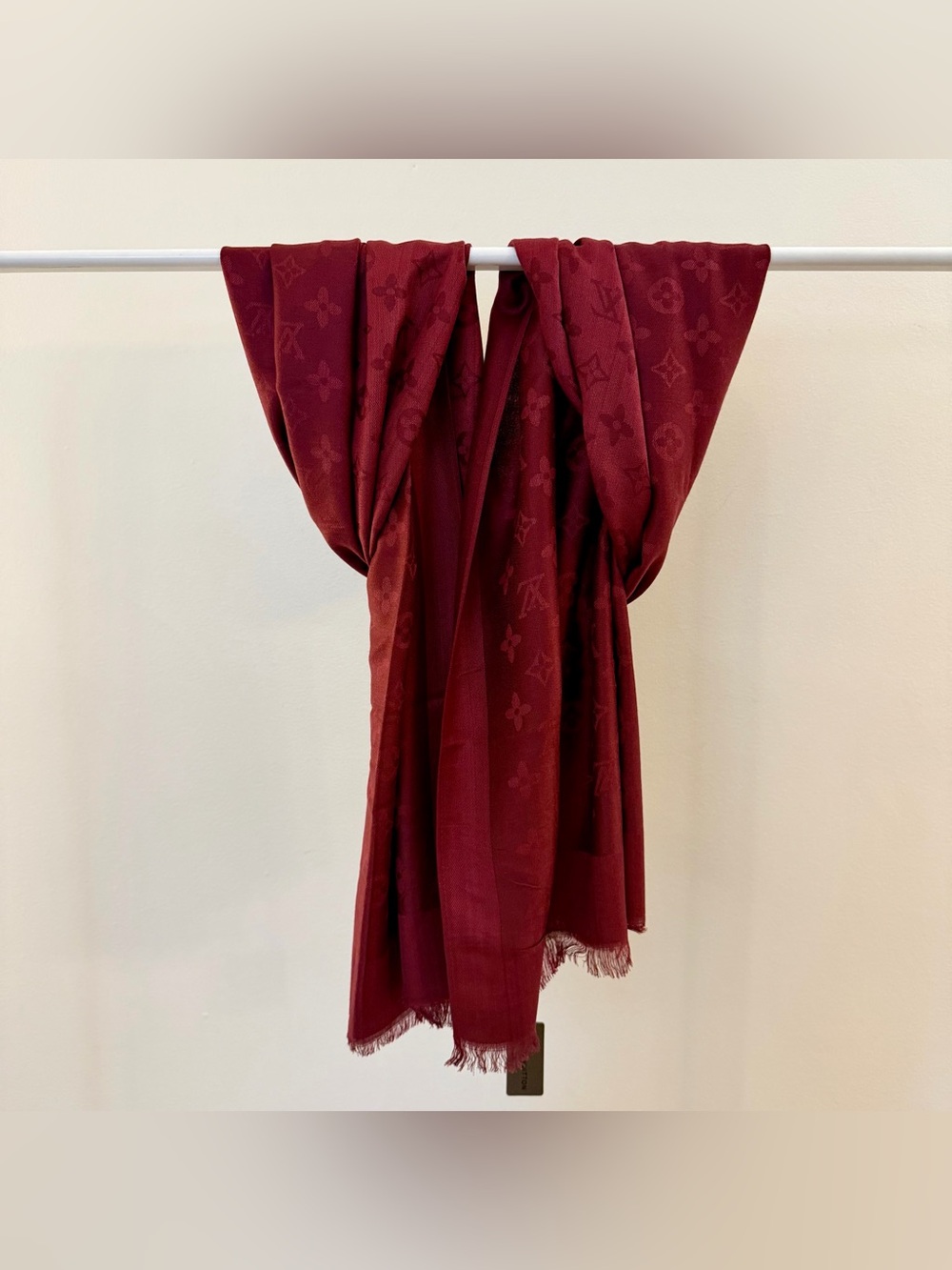 Monogram Cashmere Silk Blend Shawl / Scarf - Picture 8 of 8